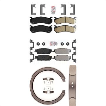 Front Ceramic Rear Semi-Metallic Disc Brake Pads Kit For Chevrolet Silverado 1500 KNN-100883