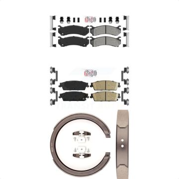 Front Semi-Metallic Rear Ceramic Disc Brake Pads Kit For Chevrolet Silverado 1500 KNN-100886
