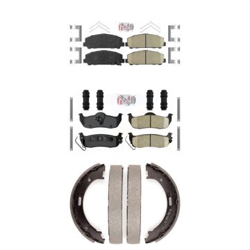 Front Rear Ceramic Disc Brake Pads Kit For Nissan TITAN Armada KNN-100889