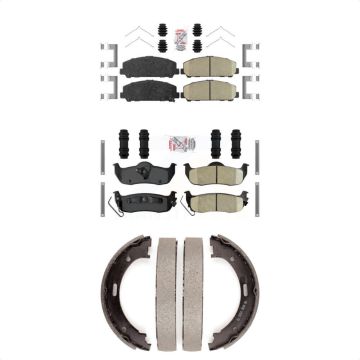 Front Rear Ceramic Disc Brake Pads Kit For Nissan TITAN Armada KNN-100890