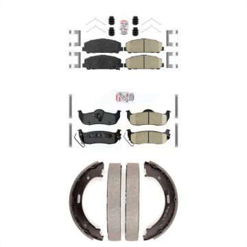 Front Rear Ceramic Disc Brake Pads Kit For Nissan TITAN Armada KNN-100892