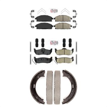 Front Rear Ceramic Disc Brake Pads Kit For 2004 Nissan Pathfinder KNN-100893