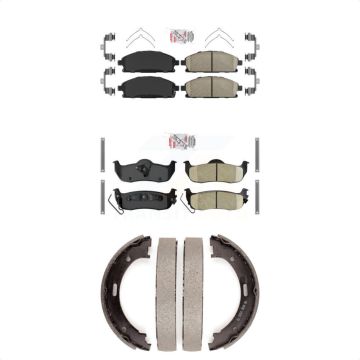 Front Rear Ceramic Disc Brake Pads Kit For 2004 Nissan Pathfinder KNN-100894