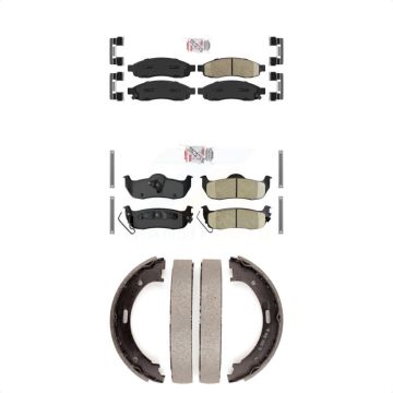 Front Rear Ceramic Disc Brake Pads Kit For Nissan TITAN Armada INFINITI QX56 KNN-100896