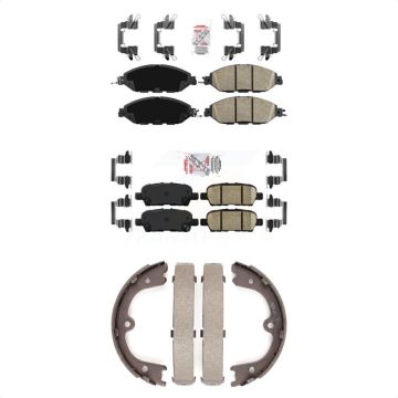 Front Rear Ceramic Disc Brake Pads Kit For Nissan Pathfinder INFINITI JX35 KNN-100905