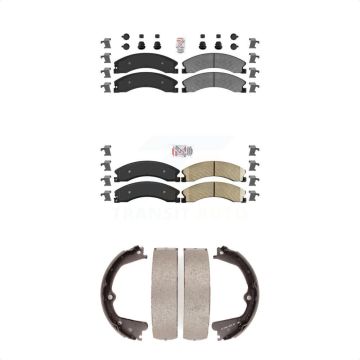 Front Semi-Metallic Rear Ceramic Disc Brake Pads Kit For Nissan NV2500 TITAN XD NV3500 KNN-100910