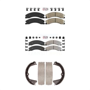 Front Ceramic Rear Semi-Metallic Disc Brake Pads Kit For Nissan NV2500 TITAN XD NV3500 KNN-100912