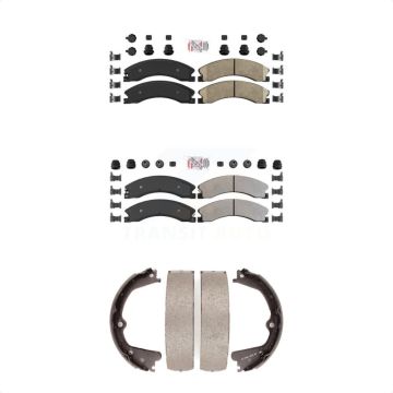 Front Ceramic Rear Semi-Metallic Disc Brake Pads Kit For Nissan NV2500 TITAN XD NV3500 KNN-100914