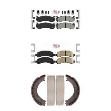 Front Semi-Metallic Rear Ceramic Disc Brake Pads Kit For Chevrolet Express 2500 GMC KNN-100916