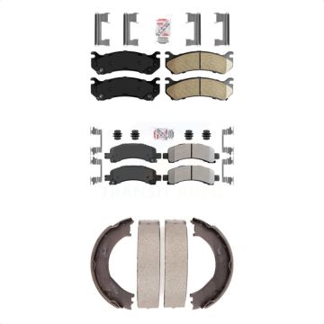 Front Ceramic Rear Semi-Metallic Disc Brake Pads Kit For Chevrolet Express 2500 GMC KNN-100917