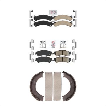 Front Rear Ceramic Disc Brake Pads Kit For 2001 GMC Sierra 3500 KNN-100922