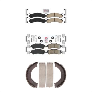 Front Rear Ceramic Disc Brake Pads Kit For 2001 GMC Sierra 3500 KNN-100924
