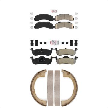 Front Ceramic Rear Semi-Metallic Disc Brake Pads Kit For Ford Expedition Lincoln KNN-100931