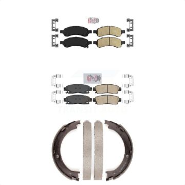 Front Rear Ceramic Disc Brake Pads Kit For GMC Acadia Buick Enclave Chevrolet Traverse KNN-100937