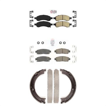 Front Rear Ceramic Disc Brake Pads Kit For GMC Acadia Buick Enclave Chevrolet Traverse KNN-100939