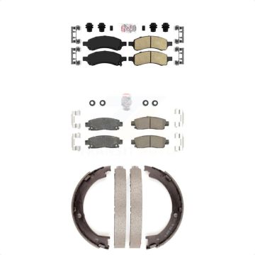 Front Rear Ceramic Disc Brake Pads Kit For GMC Acadia Buick Enclave Chevrolet Traverse KNN-100940