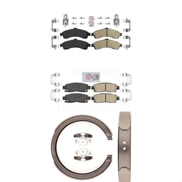 Front Rear Ceramic Disc Brake Pads Kit For GMC Chevrolet Envoy Trailblazer XL EXT SSR XUV KNN-100941