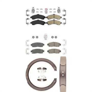 Front Rear Ceramic Disc Brake Pads Kit For GMC Chevrolet Envoy Trailblazer XL EXT SSR XUV KNN-100942