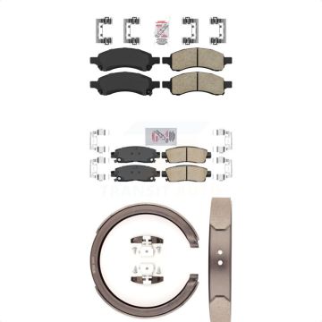Front Rear Ceramic Disc Brake Pads Kit For Chevrolet Trailblazer GMC Envoy XL EXT Buick KNN-100943