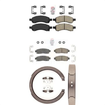 Front Rear Ceramic Disc Brake Pads Kit For Chevrolet Trailblazer GMC Envoy XL EXT Buick KNN-100945