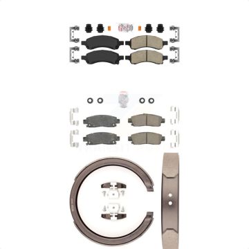Front Rear Ceramic Disc Brake Pads Kit For Chevrolet Trailblazer GMC Envoy XL EXT Buick KNN-100946