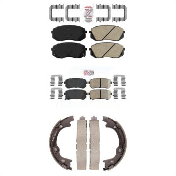 Front Rear Ceramic Disc Brake Pads Kit For 2013-2015 Hyundai Tucson FWD KNN-100956