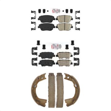Front Rear Ceramic Disc Brake Pads Kit For Hyundai Sonata Kia Optima KNN-100958
