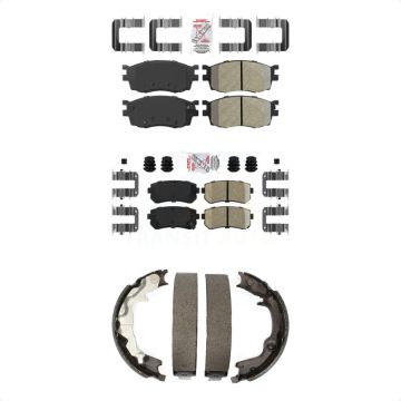 Front Semi-Metallic Rear Ceramic Disc Brake Pads Kit For Hyundai Accent Kia Rio5 Rio KNN-100961