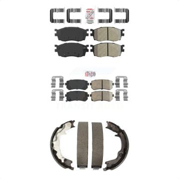 Front Semi-Metallic Rear Ceramic Disc Brake Pads Kit For Hyundai Accent Kia Rio5 Rio KNN-100962