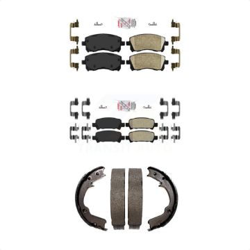 Front Ceramic Rear Semi-Metallic Disc Brake Pads Kit For Subaru Impreza Forester Legacy KNN-100969