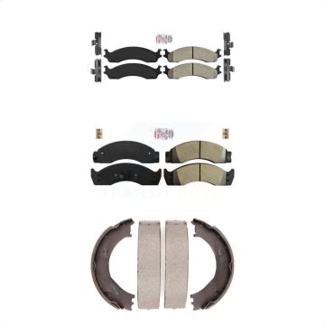 Front Rear Semi-Metallic Disc Brake Pads Kit For Ford E-450 Super Duty KNN-100976