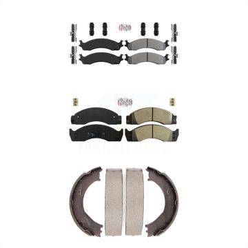 Front Rear Semi-Metallic Disc Brake Pads Kit For Ford E-450 Super Duty KNN-100977