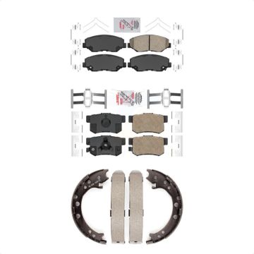 Front Rear Ceramic Disc Brake Pads Kit For 2012-2016 Honda CR-V FWD KNN-100986