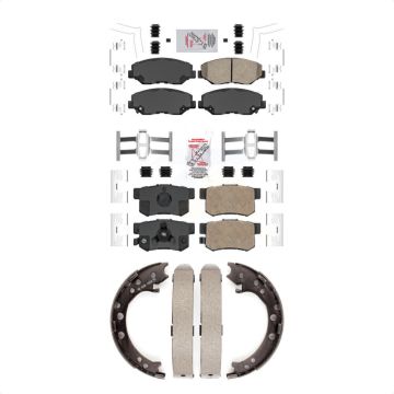 Front Rear Ceramic Disc Brake Pads Kit For 2012-2016 Honda CR-V FWD KNN-100989