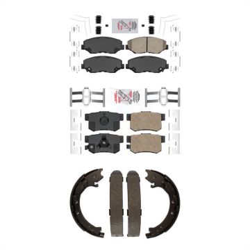 Front Rear Ceramic Disc Brake Pads Kit For 2005-2006 Honda CR-V KNN-100995