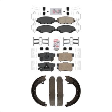 Front Rear Ceramic Disc Brake Pads Kit For 2005-2006 Honda CR-V KNN-100997