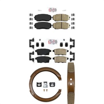 Front Rear Ceramic Disc Brake Pads Kit For Ford Edge Mazda CX-7 CX-9 Lincoln MKX KNN-101000