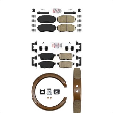 Front Rear Ceramic Disc Brake Pads Kit For Ford Edge Mazda CX-7 CX-9 Lincoln MKX KNN-101001