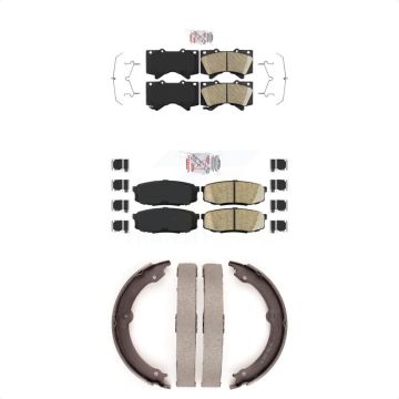 Front Rear Ceramic Disc Brake Pads Kit For Toyota Tundra Sequoia Lexus LX570 Land Cruiser KNN-101002