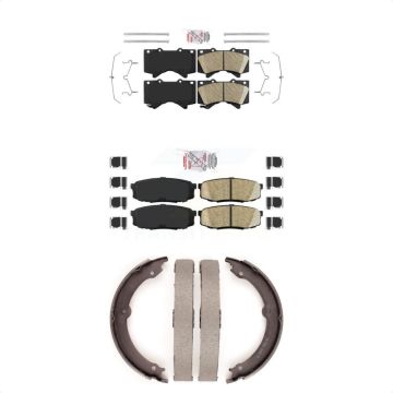 Front Rear Ceramic Disc Brake Pads Kit For Toyota Tundra Sequoia Lexus LX570 Land Cruiser KNN-101003