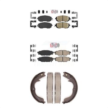 Front Rear Ceramic Disc Brake Pads Kit For Subaru Impreza Forester KNN-101014