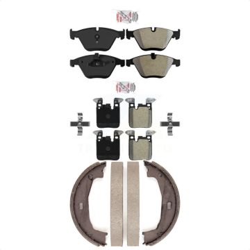 Front Rear Semi-Metallic Disc Brake Pads Kit For BMW 328i With 345mm Diameter Rotor KNN-101023