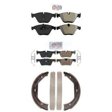 Front Rear Semi-Metallic Disc Brake Pads Kit For 2012-2013 BMW 328i Convertible with 2.0L KNN-101025