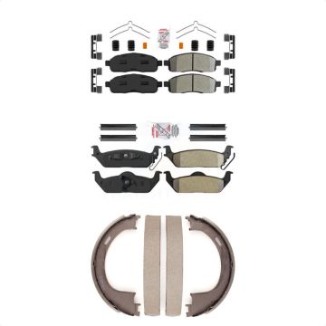Front Rear Semi-Metallic Disc Brake Pads Kit For Ford F-150 Lincoln Mark LT KNN-101030