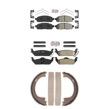 Front Rear Semi-Metallic Disc Brake Pads Kit For Ford F-150 Lincoln Mark LT KNN-101031