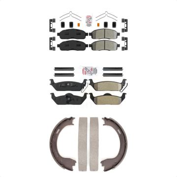 Front Rear Semi-Metallic Disc Brake Pads Kit For 2009 Ford F-150 KNN-101034