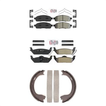 Front Rear Semi-Metallic Disc Brake Pads Kit For 2009 Ford F-150 KNN-101035