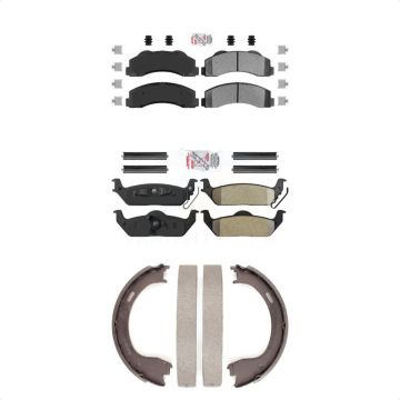 Front Rear Semi-Metallic Disc Brake Pads Kit For 2010-2011 Ford F-150 KNN-101038