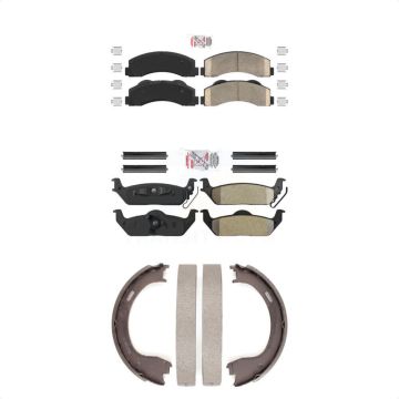 Front Ceramic Rear Semi-Metallic Disc Brake Pads Kit For 2010-2011 Ford F-150 KNN-101039