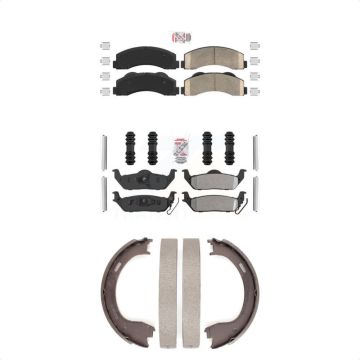 Front Ceramic Rear Semi-Metallic Disc Brake Pads Kit For 2010-2011 Ford F-150 KNN-101041